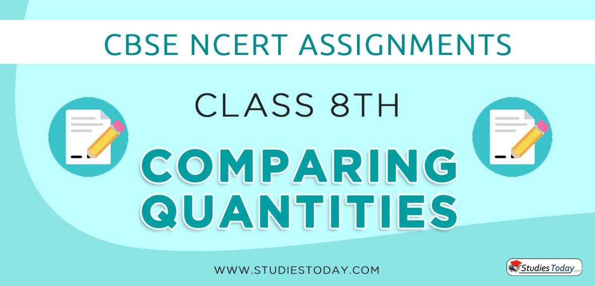 Assignments for Class 8 Comparing Quantities PDF Download